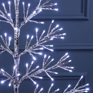 Светодиодное дерево Lausanne Silver 78 см, 140 холодных белых LED ламп с мерцанием, IP44 Kaemingk фото 6