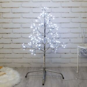 Светодиодное дерево Lausanne Silver 78 см, 140 холодных белых LED ламп с мерцанием, IP44 Kaemingk фото 8