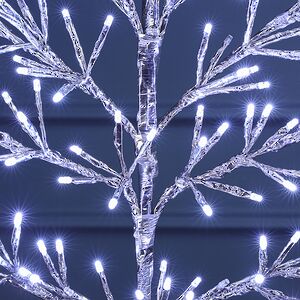 Светодиодное дерево Lausanne Silver 108 см, 230 холодных белых LED ламп с мерцанием, IP44 Kaemingk фото 4