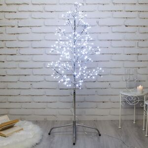 Светодиодное дерево Lausanne Silver 108 см, 230 холодных белых LED ламп с мерцанием, IP44 Kaemingk фото 7