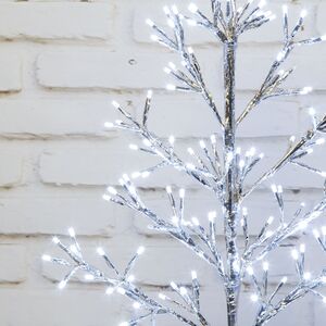 Светодиодное дерево Lausanne Silver 78 см, 140 холодных белых LED ламп с мерцанием, IP44 Kaemingk фото 9