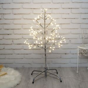 Светодиодное дерево Lausanne Silver 78 см, 140 теплых белых LED ламп с мерцанием, IP44 Kaemingk фото 7