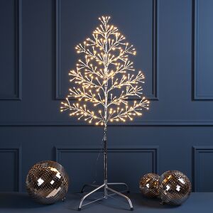 Светодиодное дерево Lausanne Silver 108 см, 230 теплых белых LED ламп с мерцанием, IP44