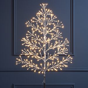 Светодиодное дерево Lausanne Silver 108 см, 230 теплых белых LED ламп с мерцанием, IP44 Kaemingk фото 2
