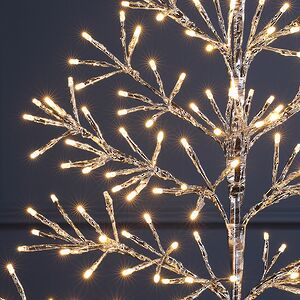 Светодиодное дерево Lausanne Silver 108 см, 230 теплых белых LED ламп с мерцанием, IP44 Kaemingk фото 5
