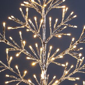 Светодиодное дерево Lausanne Silver 108 см, 230 теплых белых LED ламп с мерцанием, IP44 Kaemingk фото 4