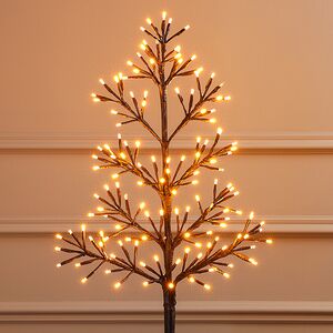 Светодиодное дерево Lausanne Black 78 см, 140 экстра теплых белых LED ламп с мерцанием, IP44 Kaemingk фото 5