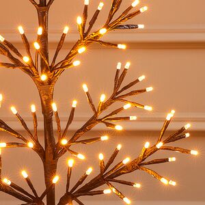 Светодиодное дерево Lausanne Black 78 см, 140 экстра теплых белых LED ламп с мерцанием, IP44 Kaemingk фото 6