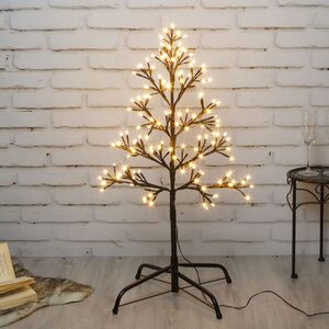 Светодиодное дерево Lausanne Black 78 см, 140 экстра теплых белых LED ламп с мерцанием, IP44 Kaemingk фото 8