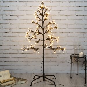 Светодиодное дерево Lausanne Black 108 см, 230 экстра теплых белых LED ламп с мерцанием, IP44 Kaemingk фото 7