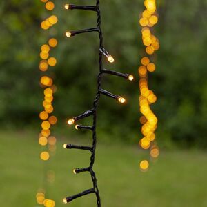 Гирлянда на дерево Каскад 80 см*6 шт, 192 теплые белые LED лампы, черный ПВХ, IP44