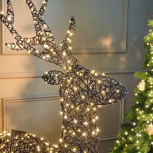 Светящийся олень Ардон 160 см, 400 теплых белых LED ламп, IP44 Kaemingk фото 2