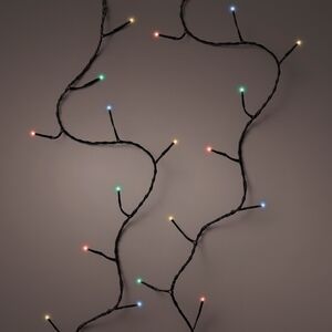 Светодиодная гирлянда Объемная 80 разноцветных LED ламп 6 м, черный ПВХ, контроллер, IP44 Kaemingk фото 3