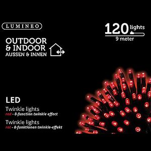 Светодиодная гирлянда Объемная 120 красных LED ламп 9 м, черный ПВХ, контроллер, IP44 Kaemingk фото 4