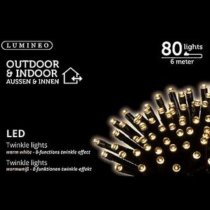 Светодиодная гирлянда Объемная 80 теплых белых LED ламп 6 м, черный ПВХ, контроллер, IP44 Kaemingk фото 3
