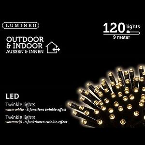 Светодиодная гирлянда Объемная 120 теплых белых LED ламп 9 м, черный ПВХ, контроллер, IP44 Kaemingk фото 3
