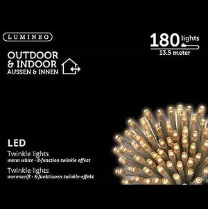 Светодиодная гирлянда Объемная 13.5 м, 180 теплых белых LED ламп, прозрачный ПВХ, контроллер Kaemingk фото 6