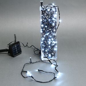 Гирлянда на солнечной батарее Lumineo Solar 9.9 м, 100 холодных белых LED ламп, черный ПВХ, контроллер, IP44 Kaemingk фото 2