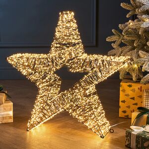 Светодиодное украшение Звезда Тессеус, теплые белые LED лампы, таймер, IP44