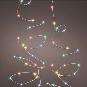 Светодиодная гирлянда Роса Italiano 6 м, 120 зеленых/красных/желтых микро LED, золотая проволока, контроллер, IP44