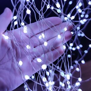 Светодиодное украшение - лиана Lustre Otto 140 см, 720 холодных белых Big&Bright LED ламп с мерцанием, IP44 Kaemingk фото 5
