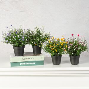 Искусственный цветок в горшке Хатиора 25 см, белый Summer Deco фото 3