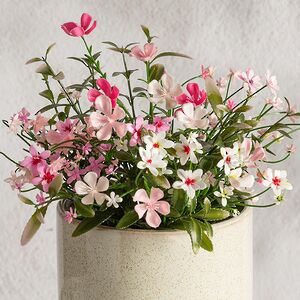 Искусственный цветок в горшке Жасмин 31 см розовый Summer Deco фото 2
