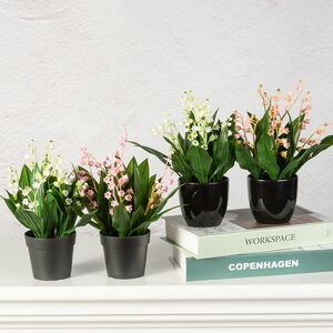 Искусственный цветок в горшке Ландыш - Подарок Весны 23 см Summer Deco фото 3