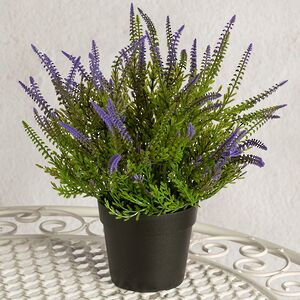 Искусственный цветок в горшке Вереск - Цветущий Водопад 23 см Summer Deco фото 4
