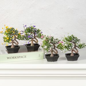 Искусственный Бонсай Цукуйоми 13 см желтый Summer Deco фото 3
