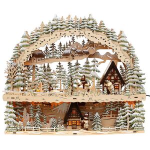 Рождественская горка Веселый Биатлон 45*37 см, батарейка/адаптер Sigro фото 6