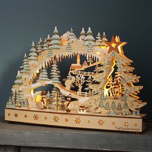 Рождественская горка Спортивная Гульба 45*31 см, таймер, батарейка/адаптер