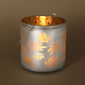 Стеклянный подсвечник Feuilles 12 см серебряный Kaemingk фото 4