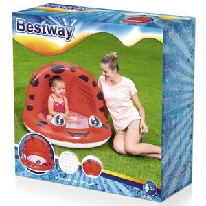 Детский бассейн с навесом Божья Коровка 97*66 см, надувное дно Bestway фото 4