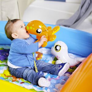 Игровой коврик с надувным дном Friendly Animals 132*132*23 см Bestway фото 4