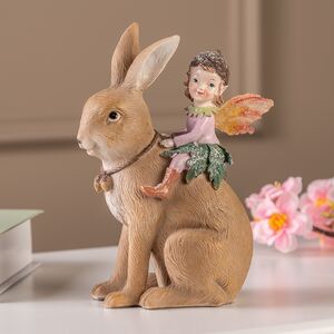 Декоративная фигурка Фея Орнелла верхом на кролике 19 см