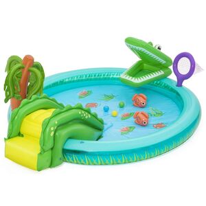 Игровой центр Crocodile Cove 224*181*72 см, с горкой и фонтаном, клапан Bestway фото 2