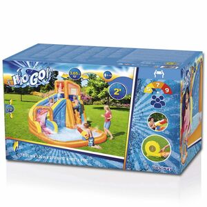 Водный игровой центр с горкой и стеной для скалолазания Turbo Splash 365*320*270 см оранжевый Bestway фото 12