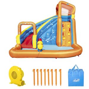 Водный игровой центр с горкой и стеной для скалолазания Turbo Splash 365*320*270 см оранжевый Bestway фото 7