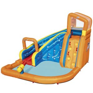 Водный игровой центр с горкой и стеной для скалолазания Turbo Splash 365*320*270 см оранжевый Bestway фото 2