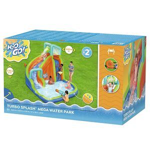 Водный игровой центр с горкой и стеной для скалолазания Turbo Splash 365*320*270 см синий Bestway фото 12