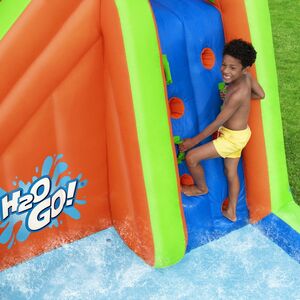 Водный игровой центр с горкой и стеной для скалолазания Turbo Splash 365*320*270 см синий Bestway фото 3
