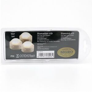 Светодиодная водонепроницаемая лампа Джакомо 3 см, 10 шт, IP68 Sigro фото 5