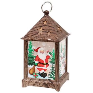 Новогодний фонарь Санта Клаус - Wizard Lamp 13 см на батарейках