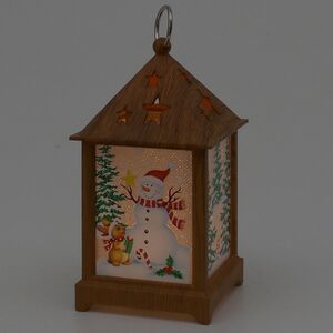 Новогодний фонарь Снеговик Весельчак - Wizard Lamp 13 см на батарейках Sigro фото 3
