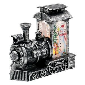 Новогодний светильник La Clusaz Train 13 см серебряный на батарейках
