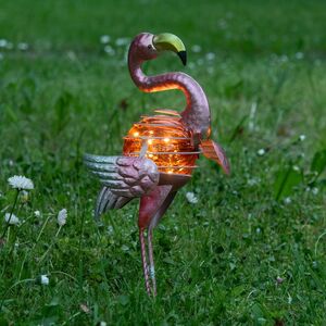 Садовый светильник на солнечной батарее Solar Flamingo 34 см