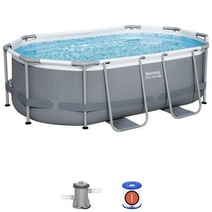 Каркасный овальный бассейн Bestway Steel Pro Max 305*200*84 см, фильтр-насос, дозатор Bestway фото 2