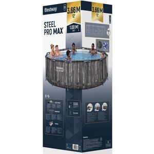 Каркасный бассейн 5614X Bestway Steel Pro Max 366*100 см, фильтр-насос, лестница Bestway фото 9