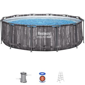 Каркасный бассейн 5614X Bestway Steel Pro Max 366*100 см, фильтр-насос, лестница Bestway фото 2